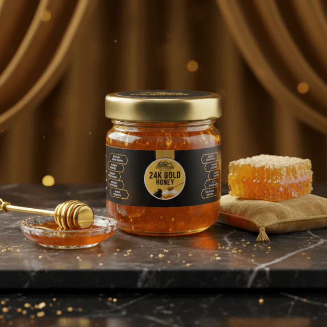 24K Pure Gold Honey - Golden Blend of Natural Sweetness and Luxury Nutrition - Image 4
