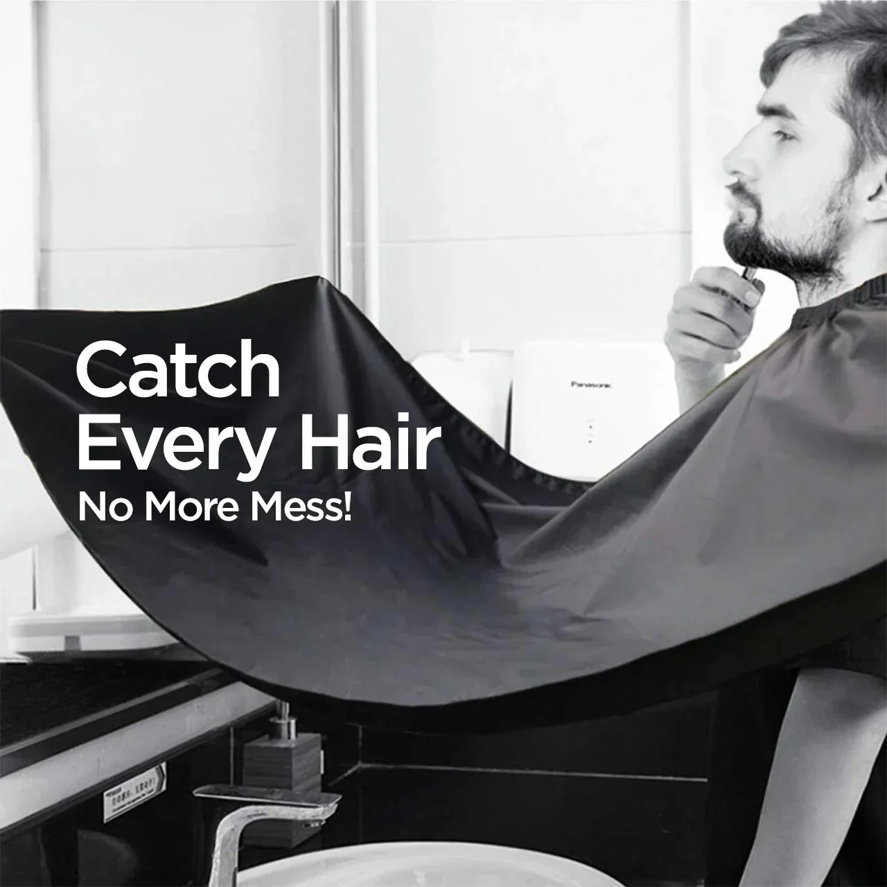 Beard Trimming Apron with Mirror Grip - Image 4