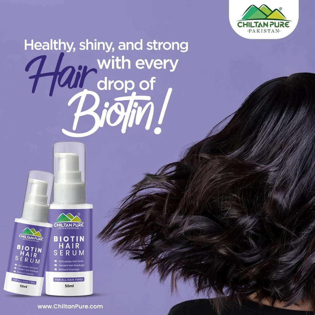 Biotin Hair Serum - Your Secret to Voluminous , Shiny , and Smooth Hair - Say Goodbye to Hair Fall and Baldness - Image 2