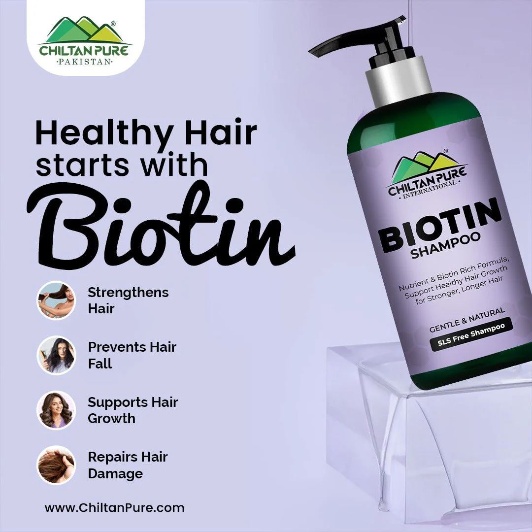 Biotin Shampoo In Pakistan – Hydrates Scalp, Promotes Healthy Hair Growth, Reduce Split Ends & Prevents Hair Breakage 260ml, Doctor's 👨‍⚕️ Recommended - Image 4