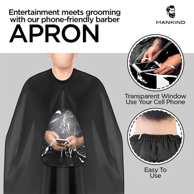 Black Apron - with a Mobile-Friendly Transparent Window - Image 3