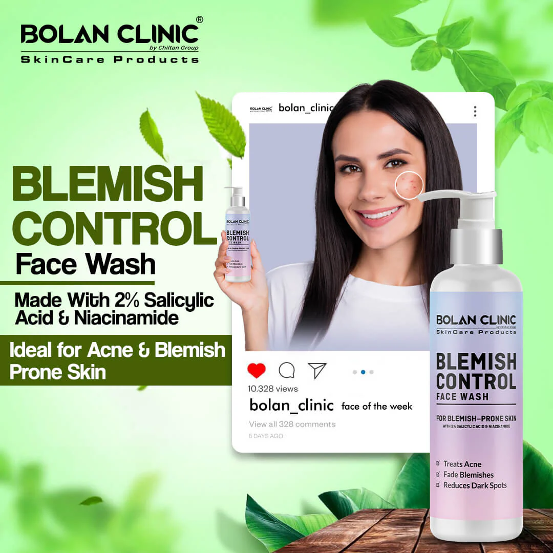 Blemish Control Face Wash - Made with 2% Salicylic Acid & Niacinamide, Treats Acne, Fades Blemishes & Reduces Dark Spots - Image 3