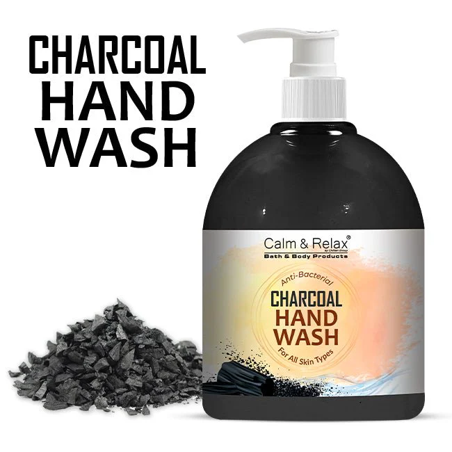 Charcoal Hand Wash - Antibacterial & Anti-Dirt Formula, Removes Impurities