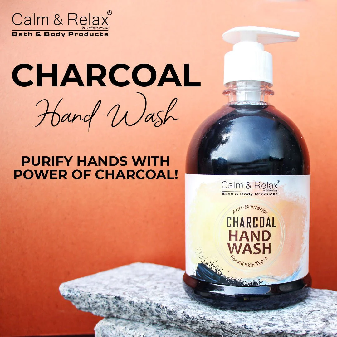 Charcoal Hand Wash - Antibacterial & Anti-Dirt Formula, Removes Impurities - Image 2