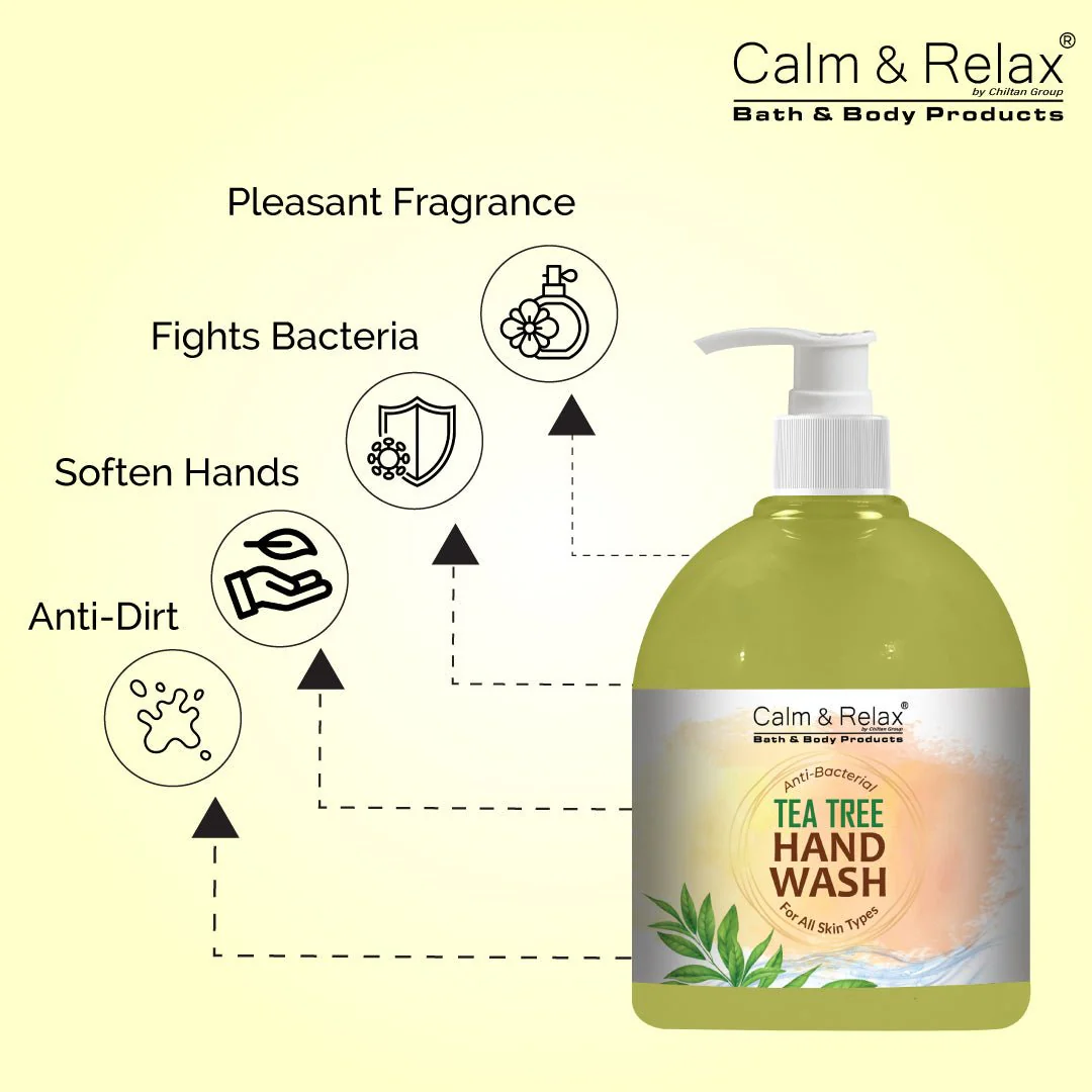 Tea Tree Hand Wash - Fights Bacteria, Removes Dirt & Impurities from Hands - Image 4