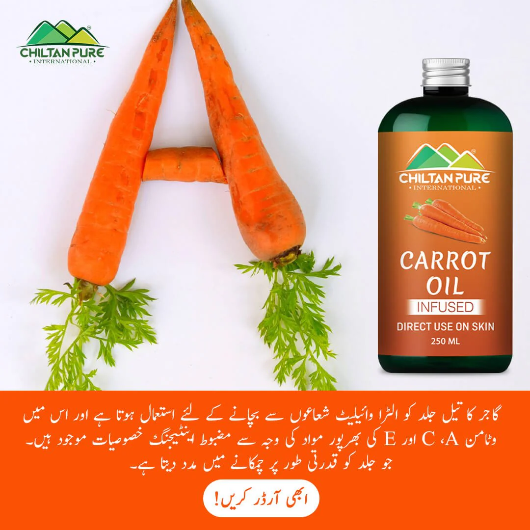Carrot Oil – Reduces wrinkles & removes acne scars, contains anti-bacterial properties 100% pure organic [Infused] 250ml - Image 4