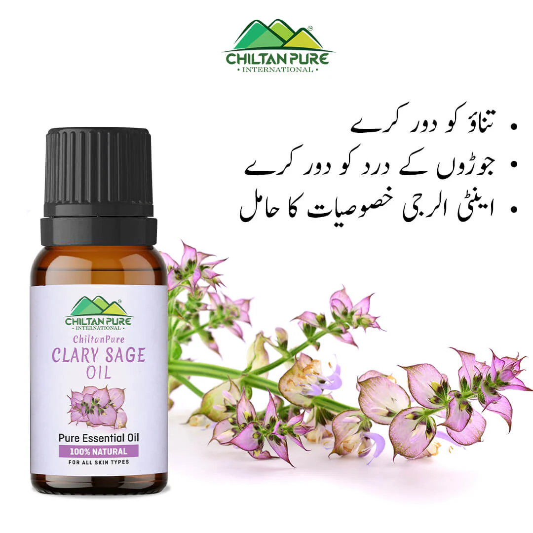 Clary Sage Essential Oil – Relieves Insomnia, Lowers Blood Pressure, Reduces Convulsions & Balances Hormones 20ml - Image 4