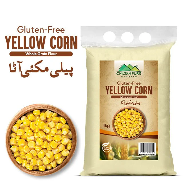 Yellow Corn flour / (پیلی مکئی آٹا)  / Peeli Makai ka Atta - 1kg