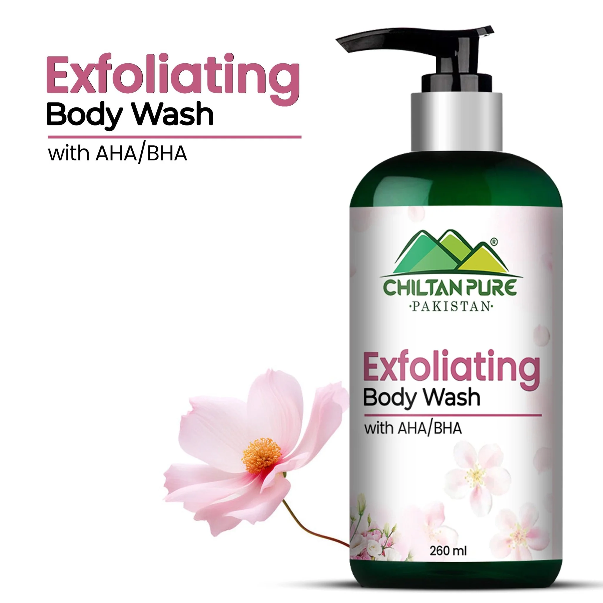 Exfoliating Body Wash with AHA / BHA – Smooth, Clear, Glowing Skin