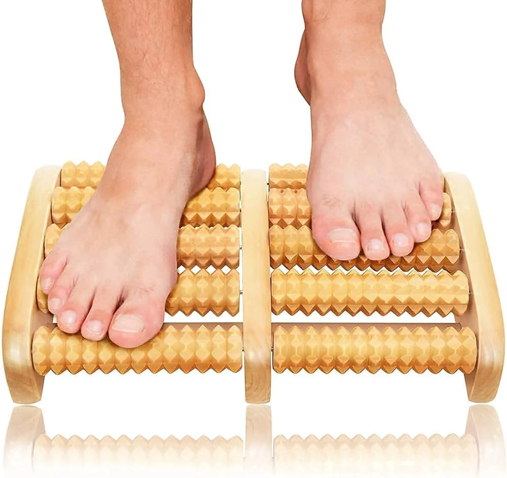 Foot Massage / Wooden Roller Massager Reflexology Foot Therapy