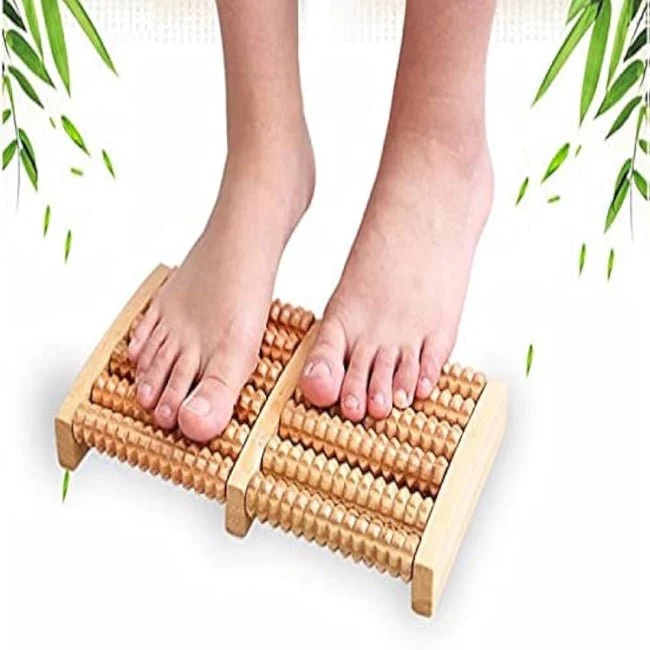 Foot Massage / Wooden Roller Massager Reflexology Foot Therapy - Image 2