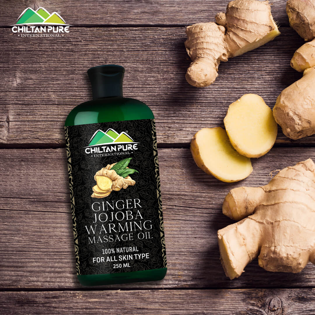 Ginger Jojoba Warming Massage Oil – Best for Maintaining Flexible Joints, Relieving Fatigue & Pain in Body [ادرک-عناب] 250ml - Image 3