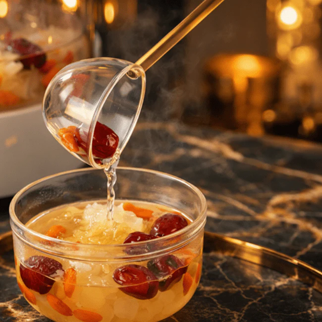 Heat Resistant Borosilicate Glass Tarka Spoon - Image 2