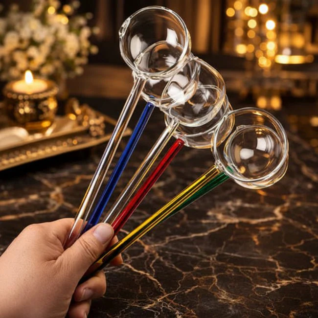 Heat Resistant Borosilicate Glass Tarka Spoon - Image 3