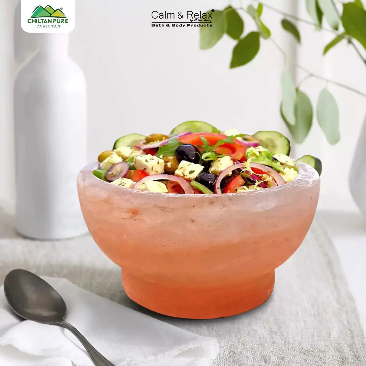 Himalayan Pink Salt Salad Fruit Bowl – Natural Salt Addition