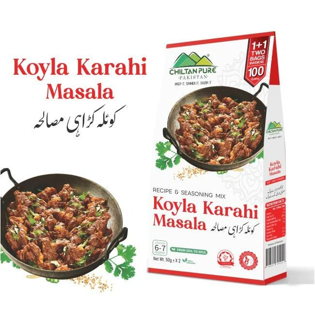Koyla Karahi Masala / کوئلہ کڑاہی مصالحہ / Koyla Karahi Masala Recipe / 50gm± 1+1 ( 2 Packet) Inside Box