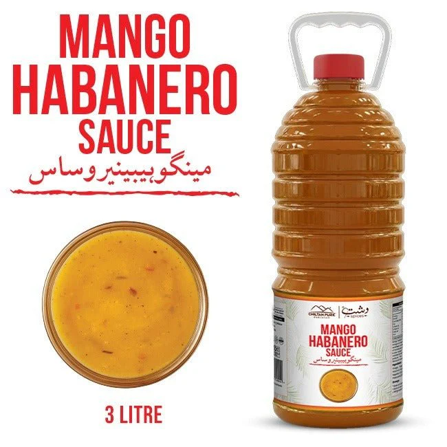 Mango Habanero Sauce 3 Liter Institutional Bulk For HORECA Family, Hotels, Restaurants, Catering ,Cafes