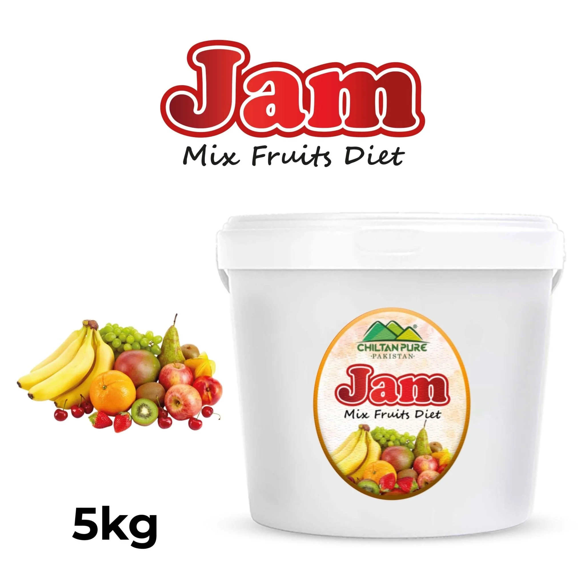 Mix Fruits Diet Jam 5kg Institutional Bulk For HORECA Family, Hotels, Restaurants, Catering ,Cafes