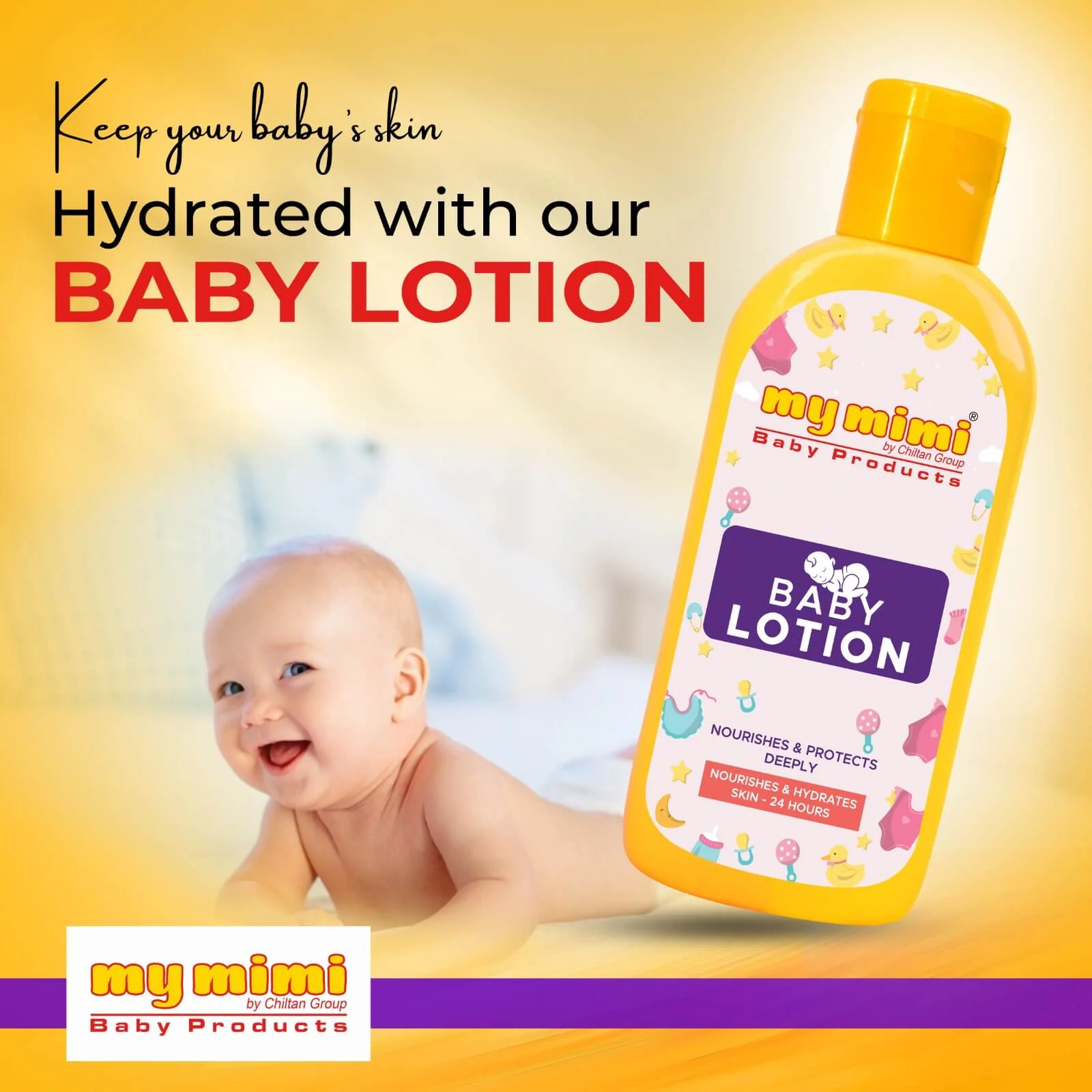 Baby & Kids Lotion - 24 Hours Hydration, Keeps Dryness Away, Nourishes & Protects Deeply - Image 2