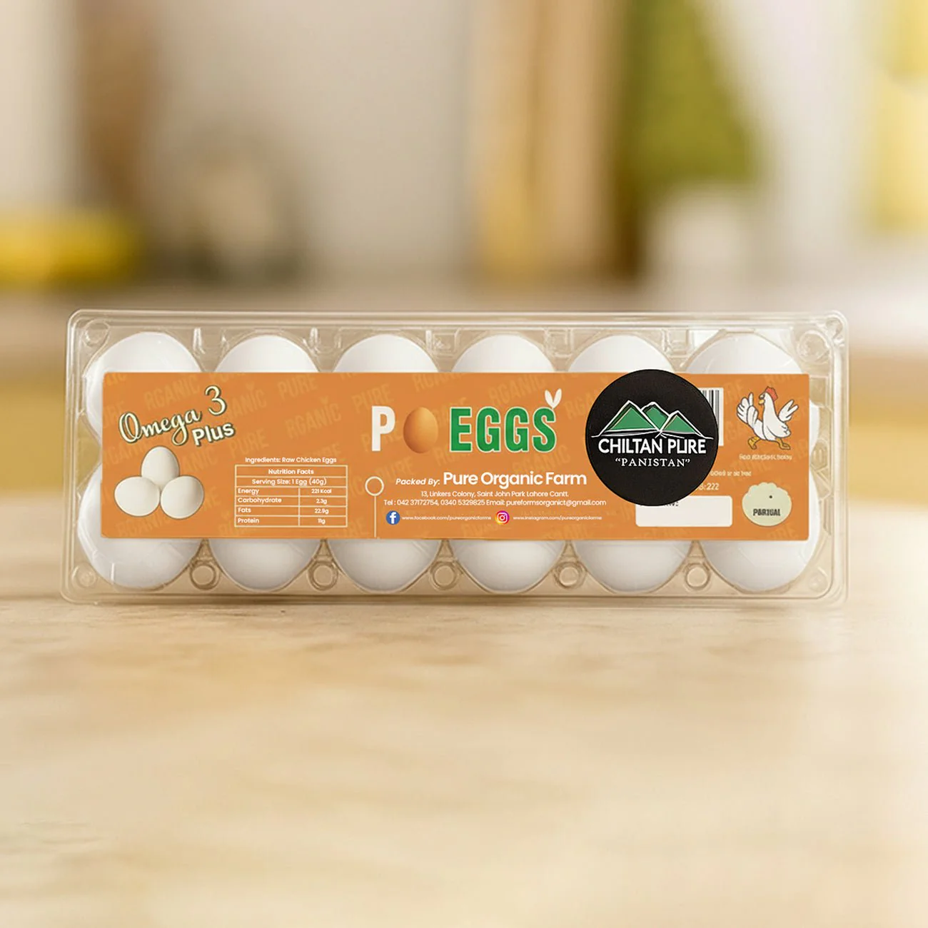 Omega 3 Plus Eggs / 1 Dozen (12eggs)