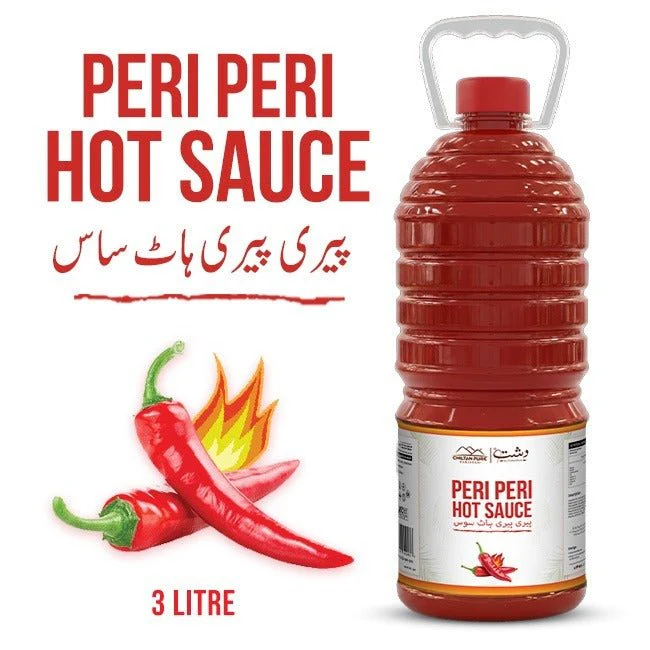 Peri Peri Hot Sauce  3 Liter Institutional Bulk For HORECA Family, Hotels, Restaurants, Catering ,Cafes