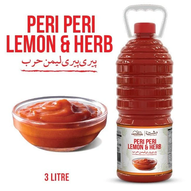 Peri Peri Lemon & Herb 3 Liter Institutional Bulk For HORECA Family, Hotels, Restaurants, Catering ,Cafes
