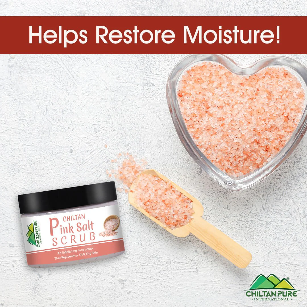 Pink Salt Face & Body Scrub - Face Scrub To Exfoliate Dead Skin, Balance Body's pH, Nourishes &amp; Moisturizing Skin - Image 3