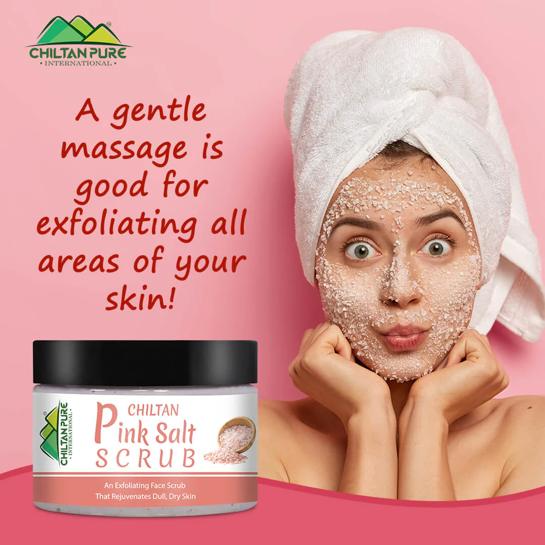 Pink Salt Face & Body Scrub - Face Scrub To Exfoliate Dead Skin, Balance Body's pH, Nourishes &amp; Moisturizing Skin - Image 4