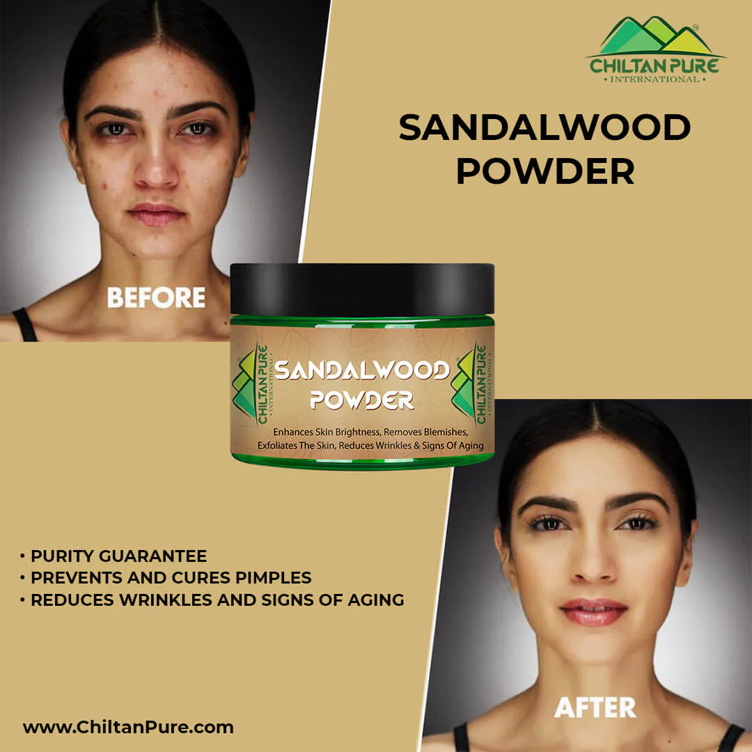 Sandalwood Powder - Enhance Skin Brightness Removes Sun Tan [صندل] - Image 3