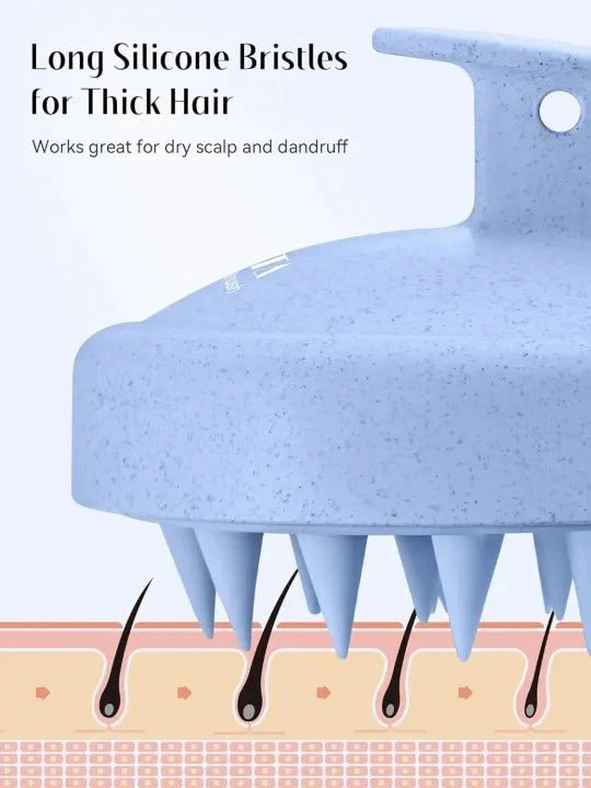 Silicon Head Scalp Massage Brush Shampoo Massager Brush with Soft Silicone Bristles For All Type Of Hairs Straight Curly Wet Dry For Men Women Children - Image 6