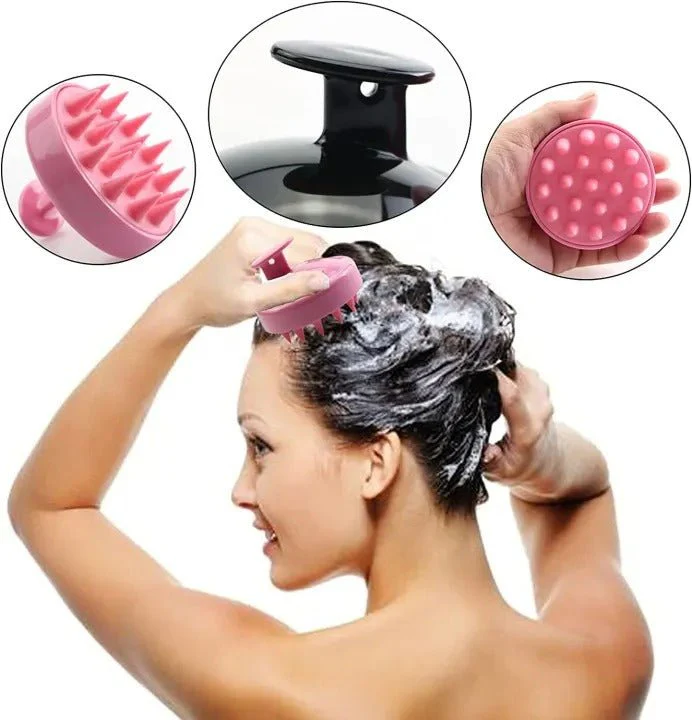 Silicon Head Scalp Massage Brush Shampoo Massager Brush with Soft Silicone Bristles For All Type Of Hairs Straight Curly Wet Dry For Men Women Children - Image 7