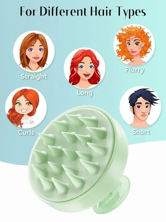 Silicon Head Scalp Massage Brush Shampoo Massager Brush with Soft Silicone Bristles For All Type Of Hairs Straight Curly Wet Dry For Men Women Children - Image 8