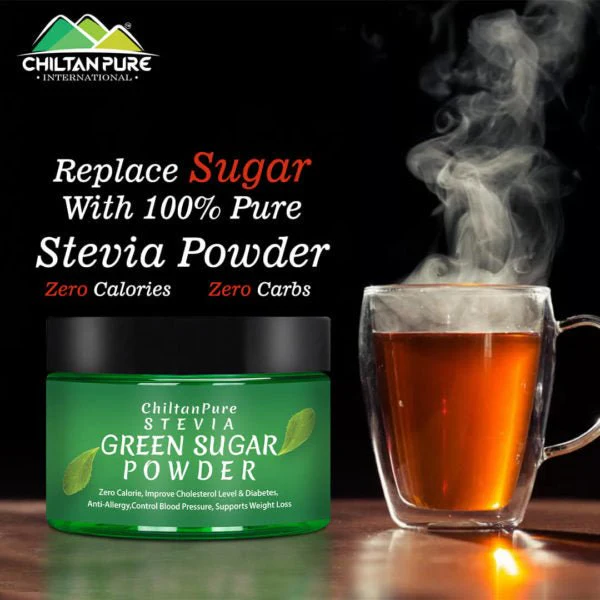 Stevia Green Sugar Powder – Nature’s Sweetness Without Calories for a Healthier Lifestyle - Image 2
