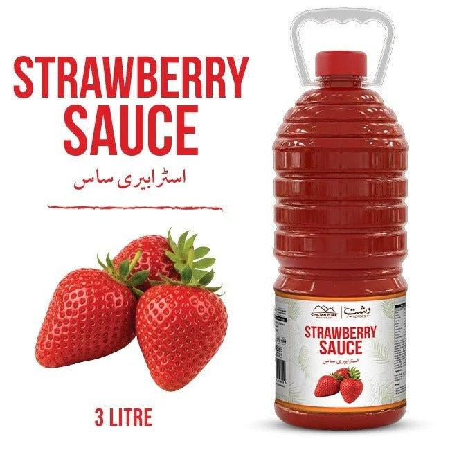 Strawberry Sauce 3 Liter Institutional Bulk For HORECA Family, Hotels, Restaurants, Catering ,Cafes