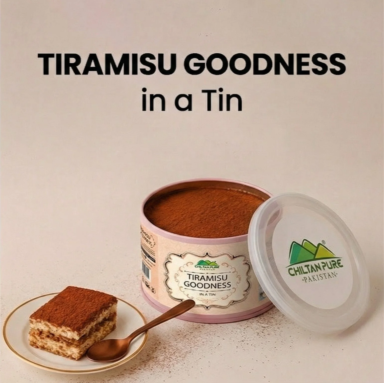Tiramisu Goodness in a Tin / Creamy Coffee Dessert Cake ( Only For Lahore )