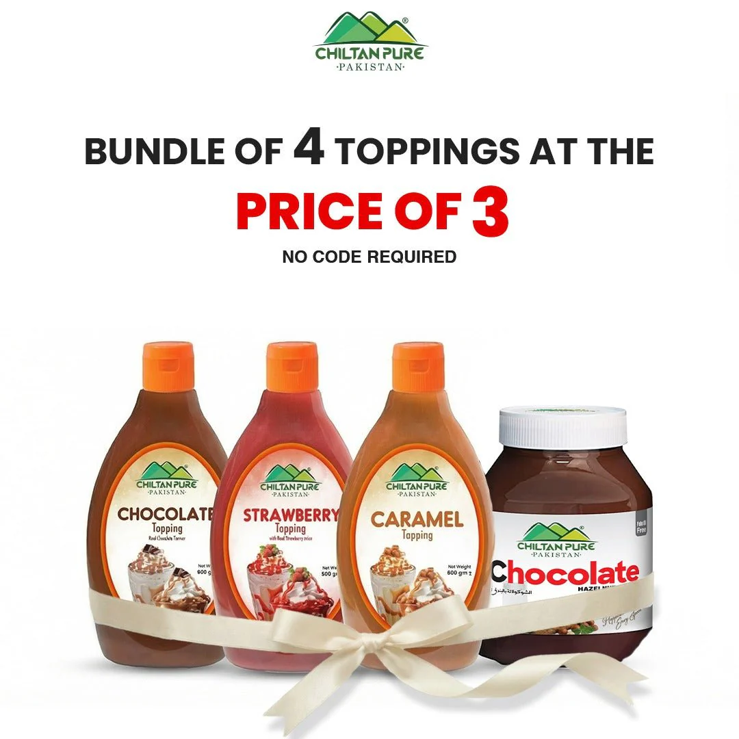 Bundles Of 4 Toppings At The Price Of 3 / Chocolate Topping / Strawberry Topping / Caramel Topping / Chocolate Spread
