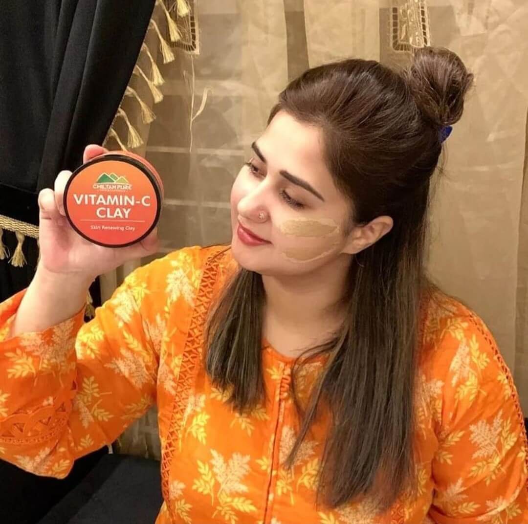 Vitamin C Clay 🍊 Reduce the Appearance of uneven skin tone, give Healthy Skin, Promote Collagen Production, prevent premature aging – 100% Organic - Image 3