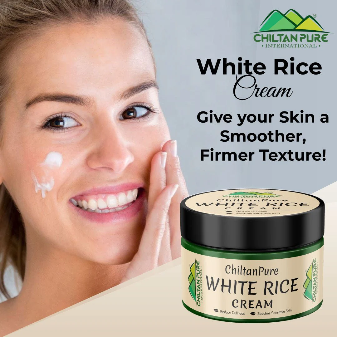 White Rice Cream – Improves Skin Texture, Gentle Exfoliant, Makes Skin Glowy, Soothes Sunburn & Irritation - Image 3