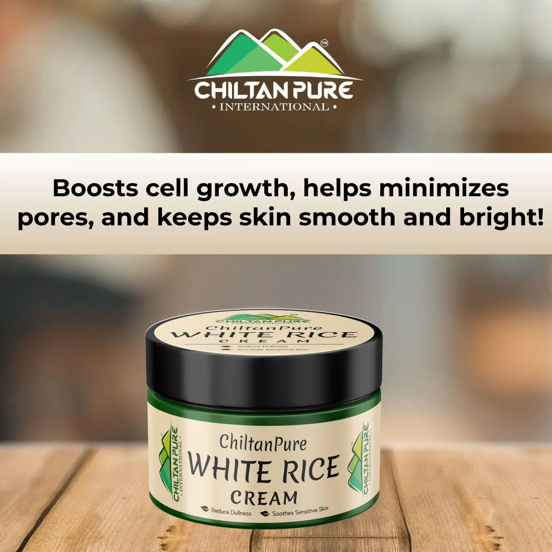 White Rice Cream – Improves Skin Texture, Gentle Exfoliant, Makes Skin Glowy, Soothes Sunburn & Irritation - Image 4