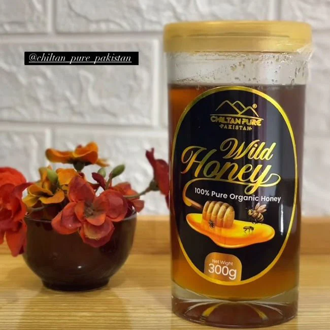 Wild Honey - Pure Honey , Real Sweetness in Every Drop (New Crystal - Clear Glass Packaging) - Image 2