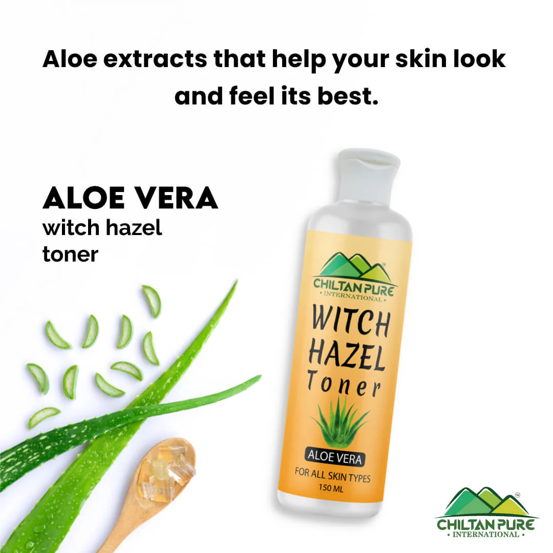 Witch Hazel Toner with Aloe Vera – Astringent Properties of Aloe Vera, Minimizes Pores, Soothes Skin for A Fresh, Clear Complexion - Image 3