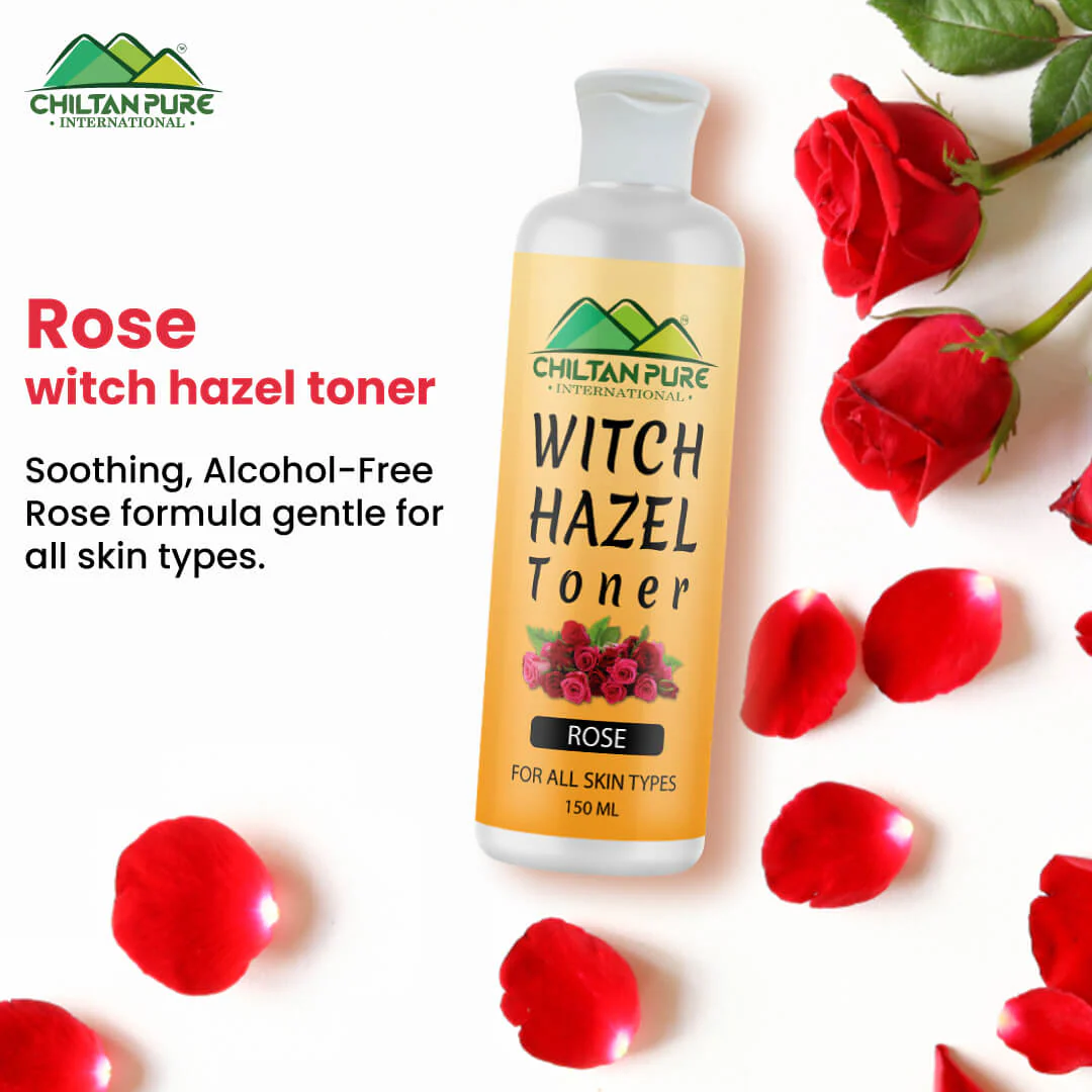 Witch Hazel Toner with Rose – Helps in Shrink Pores, Soothe Puffy Eyes & Improves Skin Tone, For All Skin Types - Image 4