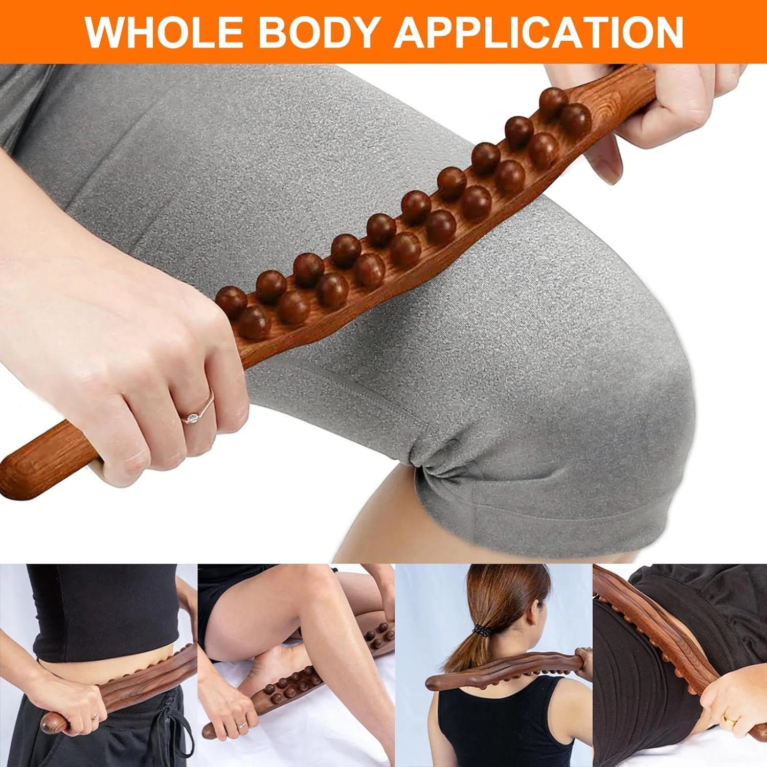 Wood Therapy Massage Stick / Tools Guasha Massage Wooden Roller - Image 4